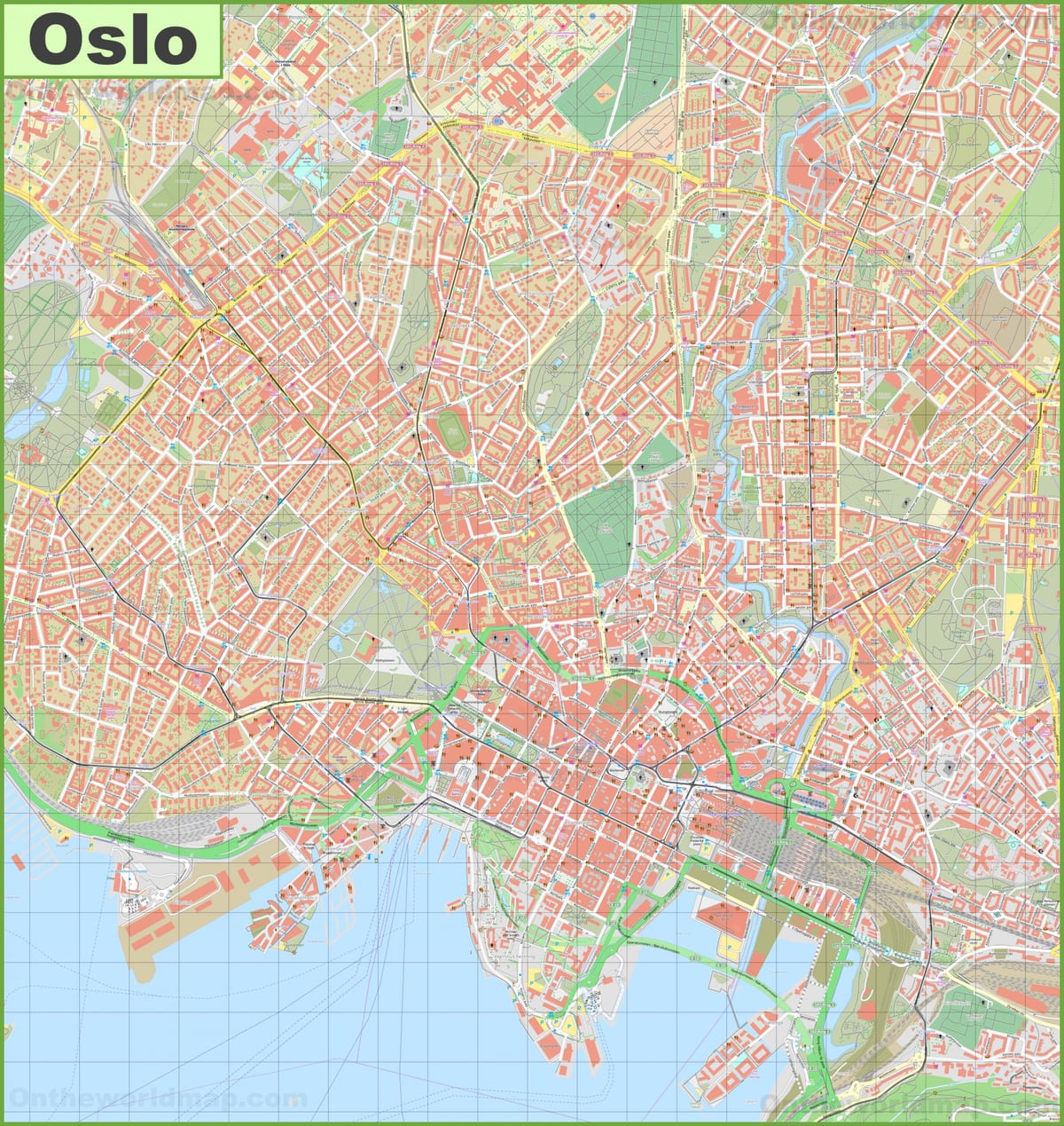Osloer Straßenkarte